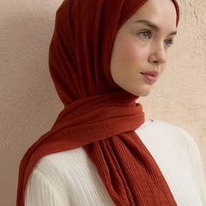 Hijab léger, respirant, doux, en modal froissé, imprimé géométrique ethnique, écharpe de tous les jours, châles traditionnels tropicaux - Product Image 2