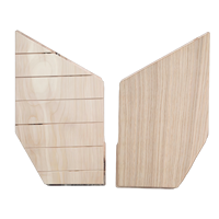 Parquet en chêne blanc premium, tuiles pentagonales, bois d'ingénierie avec micro-biseau