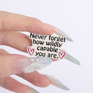 Non dimenticare mai quanto sei capace di smalto con spilla motivazionale con segno a spilla e gioielli regalo all'ingrosso - Product Image 5