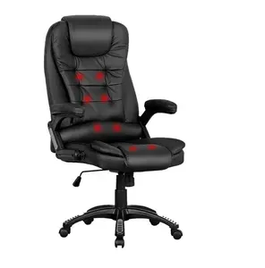 2022 Office Furniture High Back Leather Office Chairs 8 Point Massage Chair Computer Desk Chairs For Home