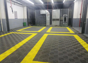 แผ่นปูพื้นโรงรถพลาสติกอุตสาหกรรมแบบประสานสีสันสดใสแผ่นปูพื้นโรงรถสำหรับรถรายละเอียดร้านค้าการประชุมเชิงปฏิบัติการ - Product Image 3