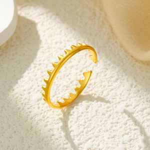 Anello Aperto in Acciaio Inossidabile a Forma di Ingranaggio, Semplice ed Elegante, Stile Europeo, per Uomo e Donna, Collana all'Ingrosso - Product Image 4