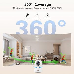 Cámara Interior Anssipo 1080P con Cable, Detección Humana, Giro e Inclinación de 360°, Seguimiento Automático, Audio Bidireccional, Monitor de Seguridad - Product Image 2