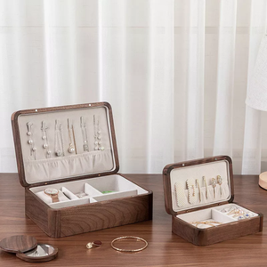 Luxury Wooden Jewelry Box For Ring Earrings Bracelet Watch Storage Display Box Large Jewelry Organizer Box