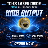 Dioda Laser Biru SHARP GH04C01C2G 450nm 1W TO56 5.6mm Multi Mode LD untuk Proyeksi Laser, Pengukiran, dan Pencahayaan Panggung