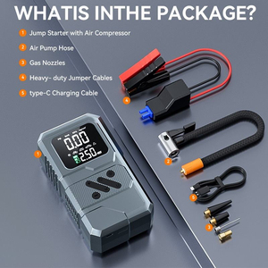 WOSEN Handheld Jump Starter For Emergency Start Up of Auto With 150Psi Tire Inflator Car Motorcycle Bicycle Ball Air <b>Pump</b> - Product Image 6