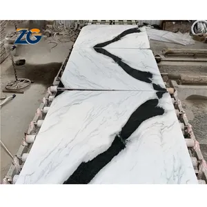 ZGSTONE Factory Price Bulk Panda White Marble Slab Natural Stone Polished Glazed Marble Stone For Marble Wall Panels