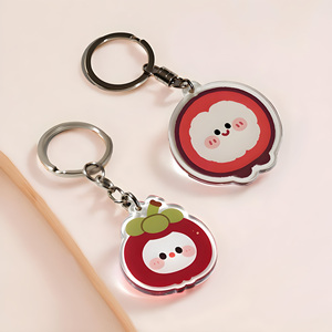 Tùy Chỉnh Tự Làm Keychain Trái Cây Phim Hoạt Hình Ánh Sáng Hợp Kim Nhựa Keychain Lụa Màn Hình In Cá Nhân Phim Hoạt Hình Thiết Kế Keychain - Product Image 3