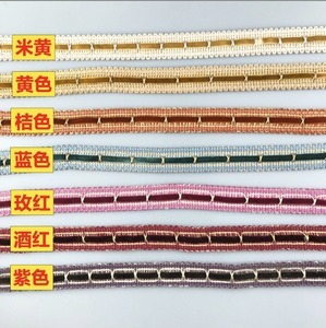 Pequeño Borde de terciopelo 2,5 cm trenzas de costura Shell encaje cuerda de lujo passementeries <span class=keywords><strong>para</strong></span> decoración de <span class=keywords><strong>muebles</strong></span> - Product Image 3
