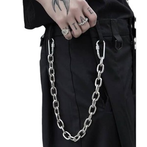 Unisex <b>Waist</b> <b>Chain</b> Zinc Alloy Chunky Link Carabiner Daily Wear Punk Style Accessory - Product Image 5