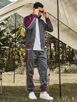 Automne deux pièces hommes sport loisirs ensemble 100% Polyester grande taille respirant à manches longues pull vêtements d'extérieur Style formel