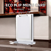 Présentoir de table A4T en acrylique écologique et portable, surface polie, porte-cartes et support de menu pour restaurants et magasins, Easy Factory