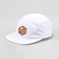Gorra Deportiva de 5 Paneles con Logotipo Personalizado, de Nailon de Secado Rápido, Ligera, con Malla Cortada a Láser, Transpirable, para Correr, Campamento, Fitness y Actividades al Aire Libre