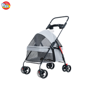 <span class=keywords><strong>Poussette</strong></span> pliable <span class=keywords><strong>pour</strong></span> petits animaux de compagnie, vente en gros <span class=keywords><strong>d</strong></span>'usine, tissu Oxford 600D, 4 roues tout-terrain, porte-gobelet <span class=keywords><strong>pour</strong></span> <span class=keywords><strong>chien</strong></span> et chat, capote réglable - Product Image 1