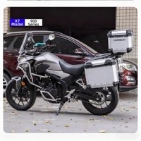 Boîte latérale de moto 129L, sacoche en alliage d'aluminium, sacoche de moto universelle pour les voyages longue distance et les tournées