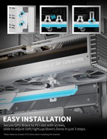 Soporte para tarjeta gráfica GL7 ARGB de upHere, soporte anticaída para GPU.