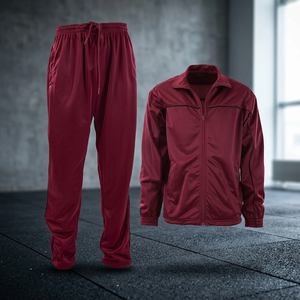 Ensemble de survêtement d'hiver personnalisé pour hommes et femmes, en polyester et coton, avec capuche zippée, respirant, pour le tennis, la course à pied et l'entraînement - Product Image 3