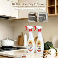 2 Bouteilles d'agents nettoyants pour hotte de cuisine, pour les taches d'huile tenaces, détergent liquide écologique 500ml