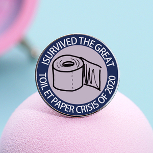J'ai survécu à la grande crise du papier toilette de <span class=keywords><strong>2020</strong></span> broche broche Badge accessoire pour fête cadeau Festival décoration revers Badge - Product Image 2
