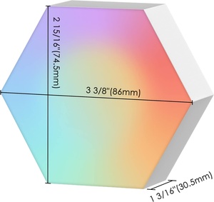 Slimme <span class=keywords><strong>LED</strong></span>-lichtpanelen Hexagon Smarter uitbreidingsset 16 miljoen kleuren veranderende moderne decoratie voor de gamekamer Touch APP-bedieningslamp - Product Image 5