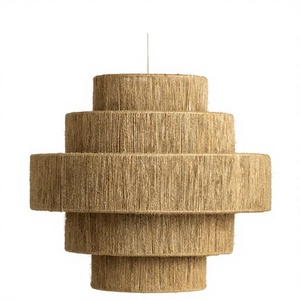 Abat-jour moderne en jonc de mer fait main 2022, couleur naturelle, pour une décoration de salon écoénergétique - Product Image 1