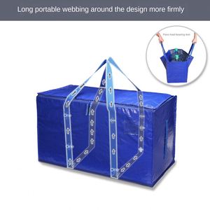 Bolsa de Viaje de Gran Capacidad para Exteriores, Material Tejido Reforzado para Almacenamiento, Embalaje y Mudanza, Bolsa para Ropa - Product Image 4