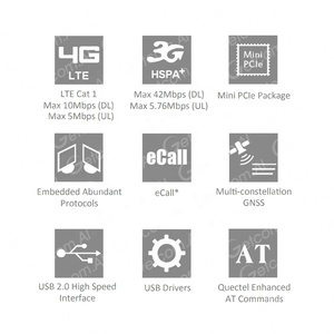 Ban Đầu Quectel EC21-A Mini Pcie LTE Mèo 1 Mô-đun 4G Di Động <span class=keywords><strong>Modem</strong></span> Với GNSS Cho M2M IOT Router Công Nghiệp Cổng - Product Image 4