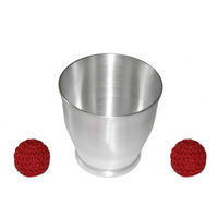 Coupe à disparaître en aluminium argenté taille unique pour effet de disparition du pouce du magicien, matériau métallique durable