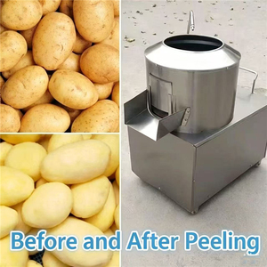 Machine à éplucher les pommes de terre en acier inoxydable, éplucheur automatique de légumes racineux pour les magasins alimentaires et les hôtels - Product Image 4