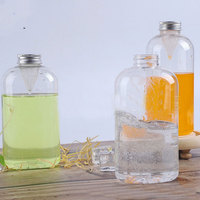 16oz 500ml clair infusion à froid thé café à emporter emballage bouteille boisson jus bouteille fruits thé PET bouteille en plastique avec filtre