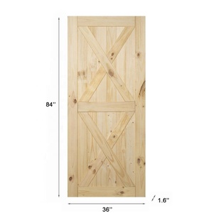 36 Trong X 84 Trong Biệt Thự Tốt Nhất Rắn Tự Nhiên Tự Nhiên Knotty Thông Gỗ Trượt Barn Cửa - Product Image 1