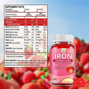 Nhà máy cung cấp sắt Gummies cải thiện chức năng não với vitamin phức tạp hương vị dâu tây cho trẻ em & người lớn - Product Image 2