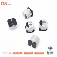Condensateur électrolytique en aluminium SMD 100uF 63V 10*10.5mm, idéal pour caméra de sécurité, prix usine pour approvisionnement en vrac SMT