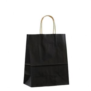 Bolsa de Papel Kraft Reciclable Ecológica con Impresión de Logotipo Personalizado, Asa de Mano con Impresión Flexográfica para Envasado de Pizza, Ensaladas y Alimentos - Product Image 5