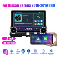 Radio mobil Android 2K QLED 11.8 inci, kenop ganda berlian 2K layar QLED untuk Nissan Serena 2016-2019 Stereo RHD Auto Carplay