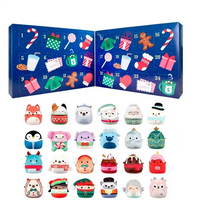 Calendrier de l'Avent de Noël 24 Jours, Boîte Mystère Squishy en Forme de Dumpling, Jouet Anti-stress à Presser, Cadeaux de Fête et de Noël