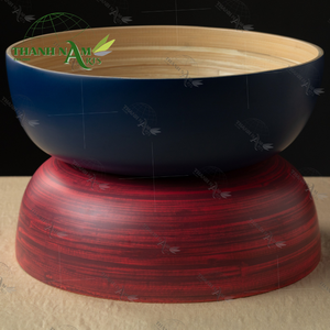 Cuenco de bambú liso respetuoso con el medio ambiente hecho a mano, centro de mesa desechable personalizado para cocina, sala de estar, fiesta, rústico Natural - Product Image 3