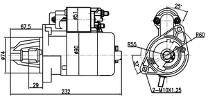 Moteur de démarrage automatique 12V/0.8KW 028000-7130/S112A118 - Product Image 2