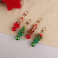 Porte-clés en peluche de Noël mignon, Père Noël, Bonhomme de neige, Renne, breloque de sac, pendentif, ornement d'arbre de Noël, cadeaux pour enfants