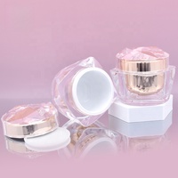 Envase de Acrílico de Doble Pared de Alta Calidad, Color Dorado, 50g, para Lociones, Sueros y Aceites para el Cuidado de la Piel, Botella Airless para Crema Facial y Mascarilla Facial