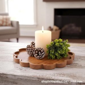 Autonomy Wooden Irregular Tray For Vase Display Decorative <b>Home</b> Use - Product Image 3
