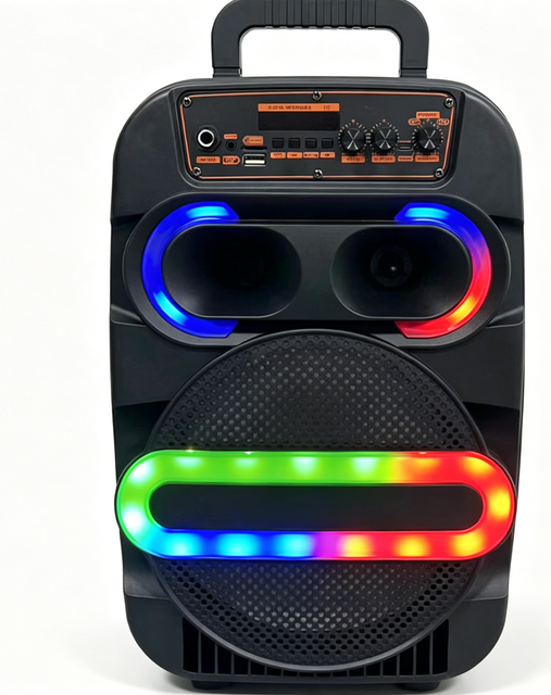 OEM YE-088 8-Inch Rechargeable Wireless Karaoke Speaker with one Microphones for V5.0 RGB LED Lighting