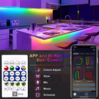 Kit de bande LED néon RGBIC intelligente - 5V USB, étanche, synchronisation musicale, contrôle vocal et par application, lumière flexible pour la décoration DIY de la maison/les fêtes