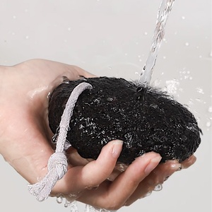 Piedra Pómez Volcánica para Pies, Removedor <span class=keywords><strong>de</strong></span> Callos Negro para Talones y Palmas, Herramienta <span class=keywords><strong>de</strong></span> Exfoliación para Pedicura, Piel Seca y Muerta - Product Image 1