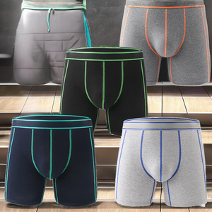 Caleçons Boxers Sportifs en Coton pour Hommes – Respirants, Taille Mi-Haute, Logo Brodé, Impression Numérique, Tissu Tricoté - Product Image 2