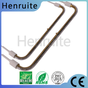 1261mm 400V 5500W L forma oro recubierto infrarrojo halógeno elemento de calefacción lámparas infrarrojas para calefacción - Product Image 4