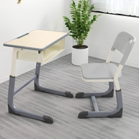 Ensemble bureau et chaise réglables en hauteur pour étudiants, table d'étude pour étudiants, mobilier scolaire avec crochet et étagère de rangement