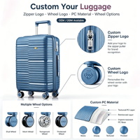 Valise rigide en PP imperméable, résistante à l'usure et aux rayures, avec roulettes pivotantes, idéale pour les voyages d'affaires – Vente en gros usine