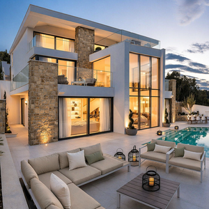 TOPPRE Modern Prefabricated House <b>Light</b> Steel Structure Buildings Villa Prefab Homes With Swimming Pool for Beach TPBS <b>Light</b> Ste - Product Image 2