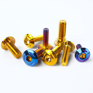 Accesorios de Moto: Nuevo Modelo de Tornillos Triangulares Modificados en Titanio Quemado y Acero Inoxidable 304 Azul Quemado - Product Image 3